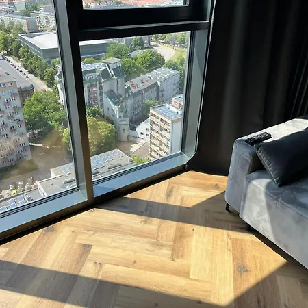 Apartment Hanza Tower 21 Floor Black Szczecin