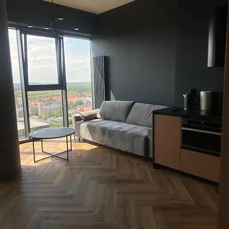 Hanza Tower 21 Floor Black Apartment Szczecin